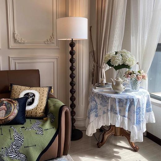 阅读美式复古实木法式民宿台灯灯具侘寂风客厅落地卧室落地灯中古 商品图1