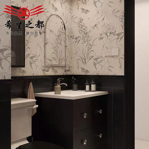 瓷砖复古卫生间地砖浴室厨房法式花砖燕子墙砖洗手间300x800厕所 商品图0