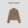 ROMI STUDIO“棕标甄选”肯尼亚进口头层羊反绒夹克式皮衣 431PS059 商品缩略图4