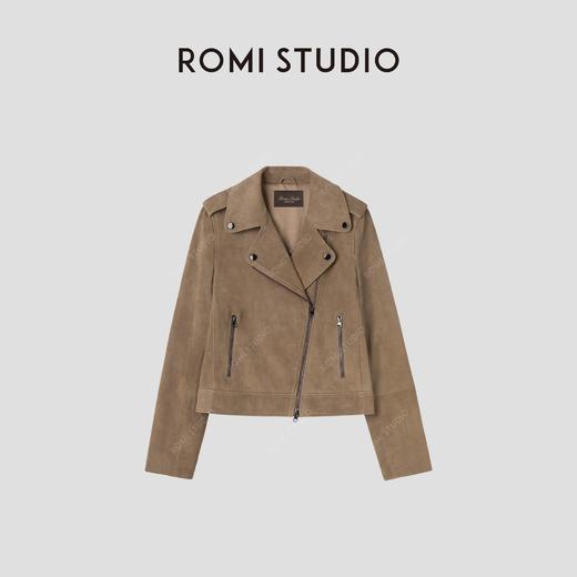 ROMI STUDIO“棕标甄选”肯尼亚进口头层羊反绒夹克式皮衣 431PS059 商品图4