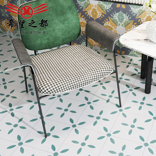 地砖全瓷网红小瓷砖民宿阳台厨房花砖卫生间法式墙砖300x300mm 商品图3