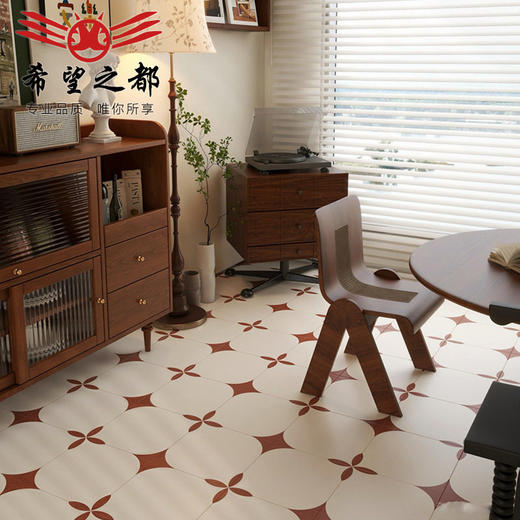 瓷砖小法式地板砖复古阳台300X300卫生间哑光全瓷厨房花砖 商品图2