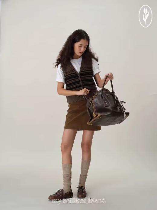 shyshystill/shy202408016/v领粗细条纹高品质全羊毛重磅无袖马甲 商品图3