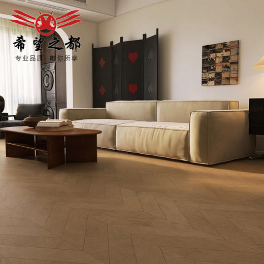 地板砖客厅面风AB拼仿鱼骨复古木纹300x1200实木法式菱形原木瓷砖 商品图1