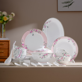 富玉 | 景德镇餐具新中式大胆撞色满庭芳菲餐具套装家用组合