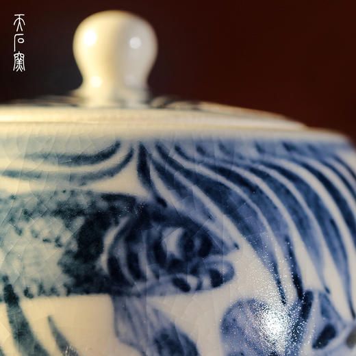 问鼎天石窑白陶泥元青花井栏壶（鱼藻纹） 商品图2