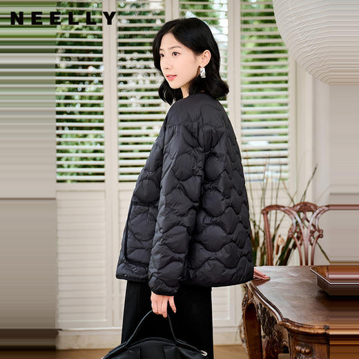 NEELLY纳俪商场同款冬季新款90白鹅绒羽绒服女百搭轻薄保暖外套N24104L07734 商品图0