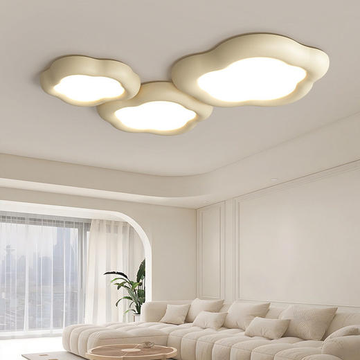 新款现代2023风灯北欧护眼房间年吸顶灯奶油客厅卧室棉花糖灯具 商品图0