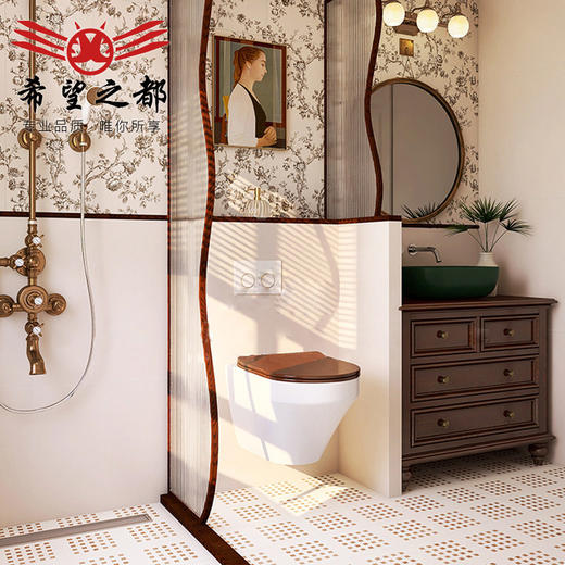 枝蔓奶油瓷砖花砖风地砖墙砖法式厕所浴室复古300x900阳台卫生间 商品图1