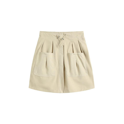 「 小众设计！五色可选」卡其色速干工装裙 美式工装短裙 女夏2024新款高腰a字显瘦短裙小个子裙子 商品图4