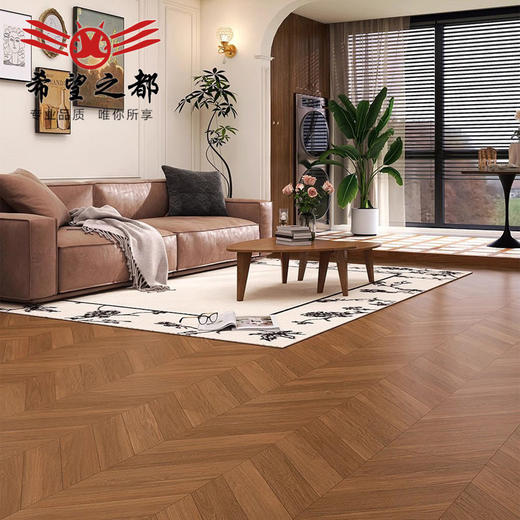 地板砖客卧室600x1200mm餐厅柔光木纹鱼骨纹瓷砖天鹅绒实木仿 商品图2