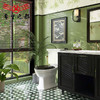 南洋卫生间墙砖厨房浴室法式花砖瓷橄榄绿地砖竹叶复古300x900风 商品缩略图0