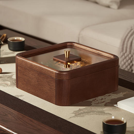 初心| 轻奢四格果盘桃花心木 商品图4