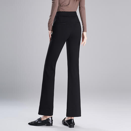 松紧高腰微喇裤秋季时尚，气质休闲裤黑色大码长款喇叭裤MYX-5505 商品图2