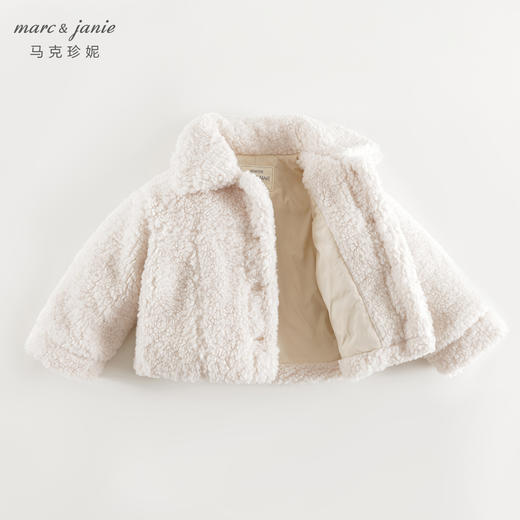 马克珍妮女童复古温暖仿羊羔毛外套2024年秋冬新款241260 商品图3