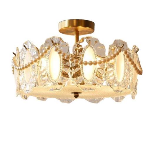 中古客厅玻璃餐厅卧室网红民宿法式吸顶灯书房吸顶灯奶油风灯具 商品图4