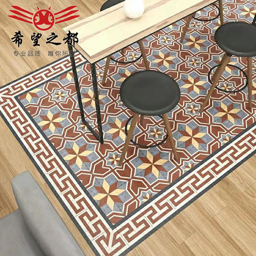 阳台小墙砖哑光瓷砖卫生间北欧厨房地砖200x200防滑花砖彩色地砖 商品图3