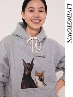 LIVINGTOWN/LT爱狗宽松套头卫衣