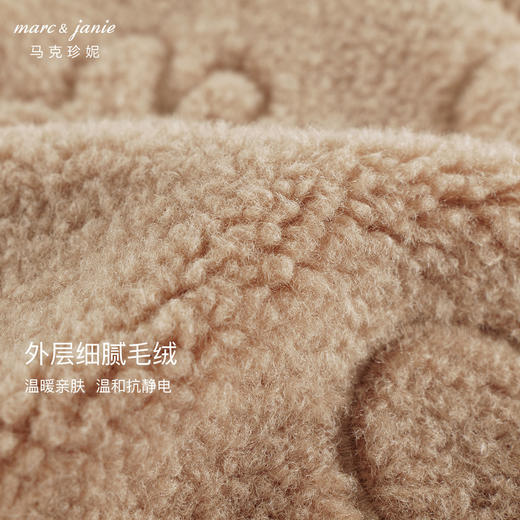 马克珍妮女童云朵绣花毛绒连衣裙儿童背心裙宝宝秋冬裙子241103 商品图2