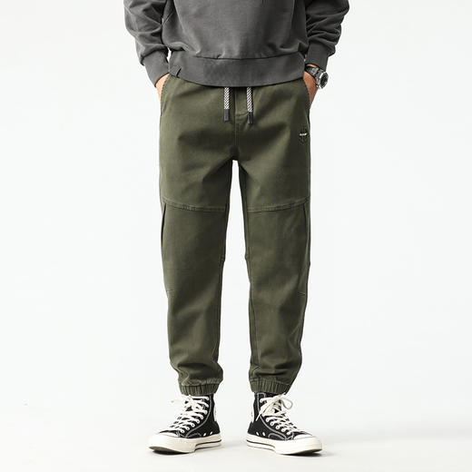 【新款DQ】大依优型大码松紧腰小脚休闲裤长裤男舒适休闲简约百搭加肥加大男装潮款 商品图1