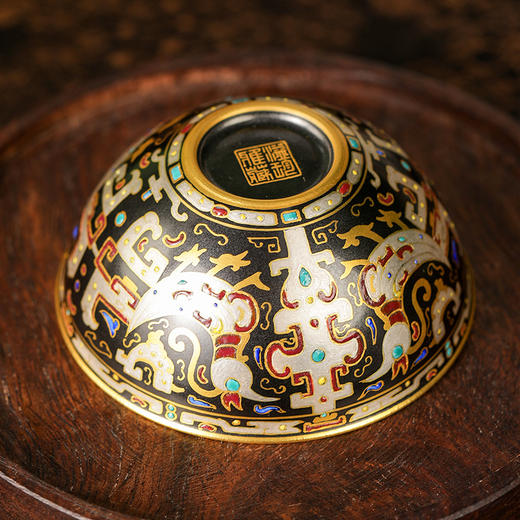 溢珍堂金银错卧足杯 商品图3