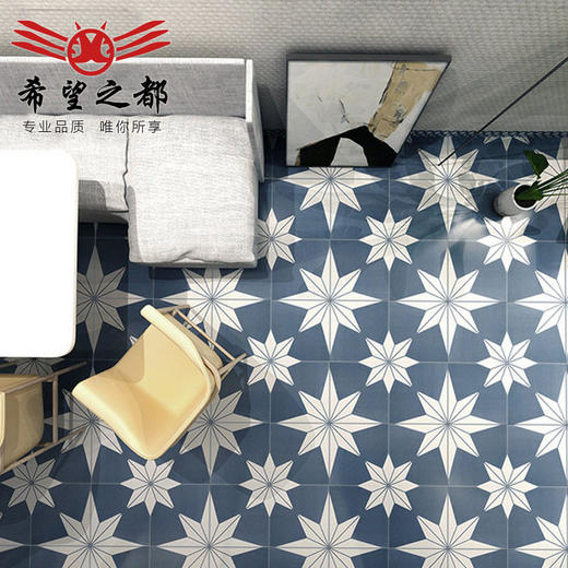 彩色瓷砖卫生间花砖北欧防滑厨房风200清新300阳台小ins墙砖地砖 商品图2