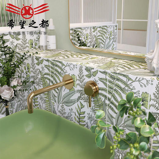厨房花砖瓷砖墙砖厕所卫生间莫兰迪浴室餐厅300600地砖花片背景墙 商品图3