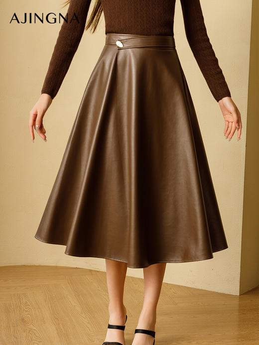 【商场同款】阿菁娜2024秋季新款A字蓬松挺括高腰伞裙A29D113011 商品图2