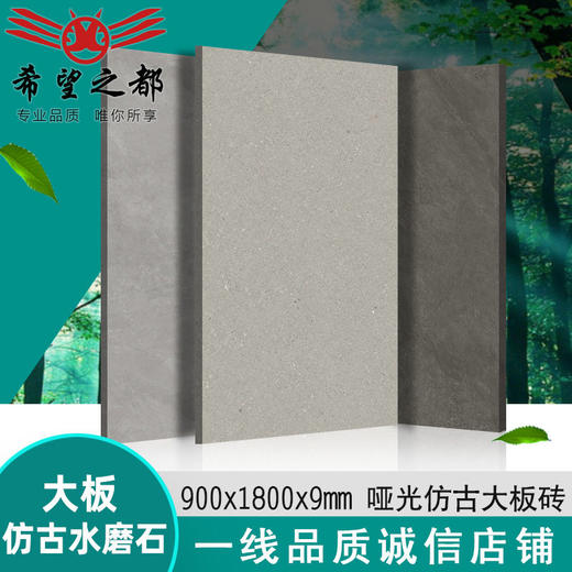 地板砖客厅900x1800x9mm灰色大板仿古砖地砖水磨石通体瓷砖大理石 商品图1