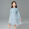 笛莎Deesha 童装女童连衣裙2024冬季毛织网纱拼接裙  商品缩略图0