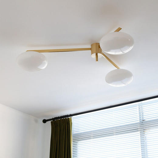 风法式书房民宿奶油客厅吸顶灯黄铜吸顶灯星座卧室北欧中古吸顶灯 商品图0