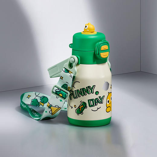 babycare 600ml中大童吨吨三饮保温杯BC2310541（激光绿/引力洋红） 商品图8