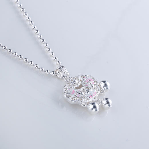 【宏艺珠宝】荷花双鱼·足银链坠 商品图3