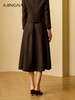 【商场同款】阿菁娜2024冬季新款精纺羊毛编织高腰A字裙A29D113029 商品缩略图4