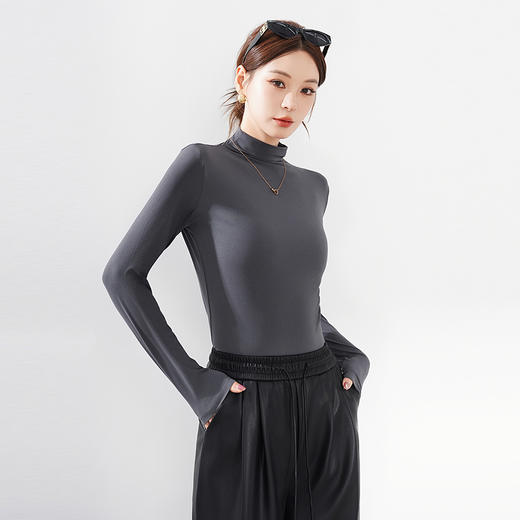 【特价  79元到手三件】【拍一件不发， 选3件加入购物车自动减】女士肌底衣T恤保暖内衣修身打底外穿秋冬烟酰胺 商品图6