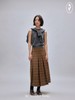 shyshystill/shy202408047/两色A字羊毛重工压线百褶裙中长款格纹半裙 商品缩略图3
