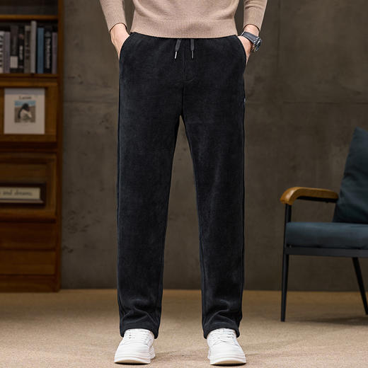 【灯芯绒】【DQ】大依优型大码松紧腰直筒休闲裤长裤男舒适休闲简约百搭加肥加大男装 商品图1