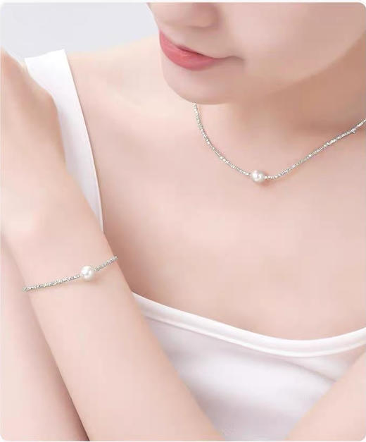 碎碎银贝珠手链 商品图2