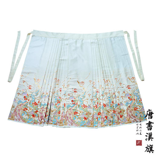 【鹤吟花涧·白玉】织金妆花精美工艺新中式国风马面裙凤皋九天套装 商品图7