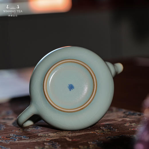 问鼎汝瓷收藏款天青瓜蔓公杯 商品图1