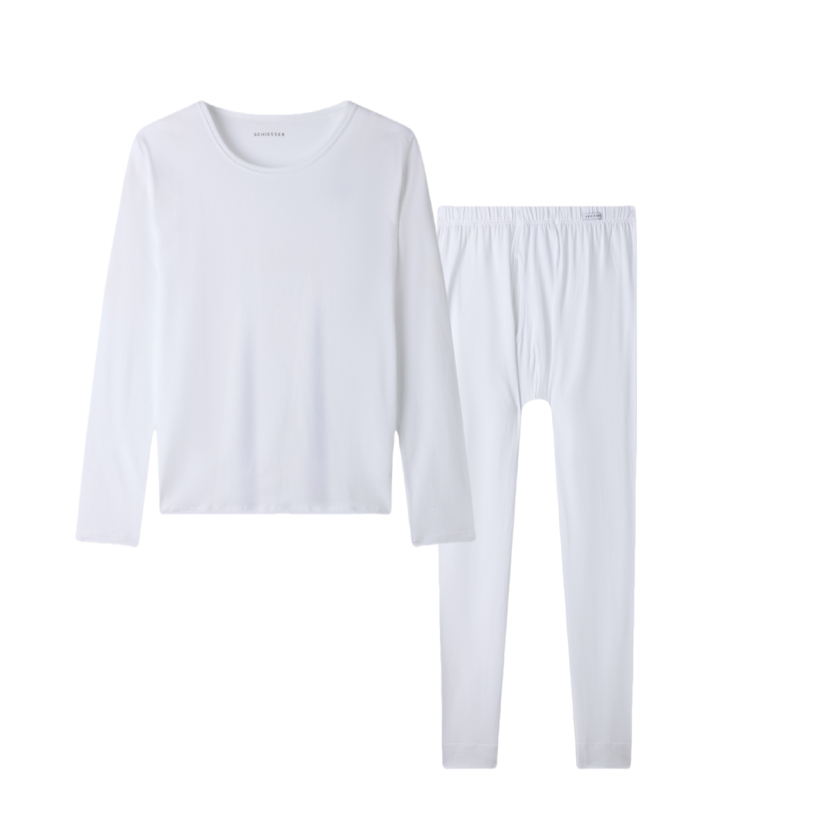 【舒美棉单面】SCHIESSER德国舒雅男士舒美棉单面圆领保暖秋衣打底套装65/16140W