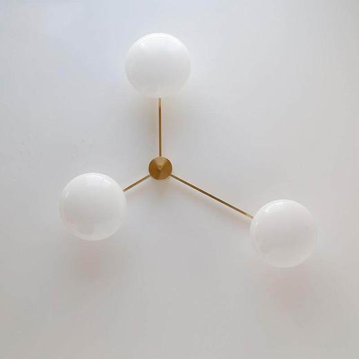 风法式书房民宿奶油客厅吸顶灯黄铜吸顶灯星座卧室北欧中古吸顶灯 商品图1