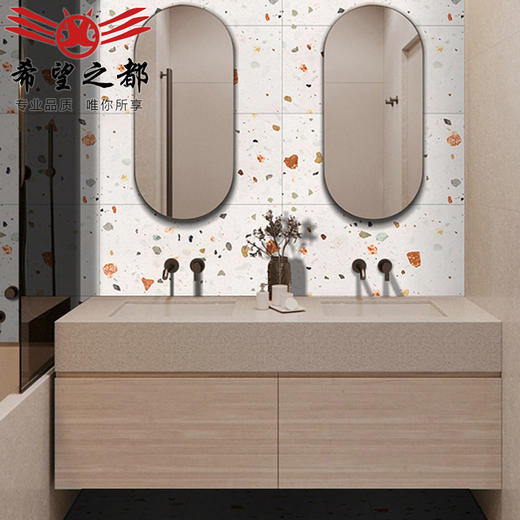 瓷砖仿古砖地砖工程客厅店800x800彩色服装奶茶防滑水磨石卫生间 商品图3