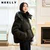 NEELLY纳俪商场同款冬季新款连帽短款面包羽绒服女白鸭绒保暖外套N24104L06601 商品缩略图0