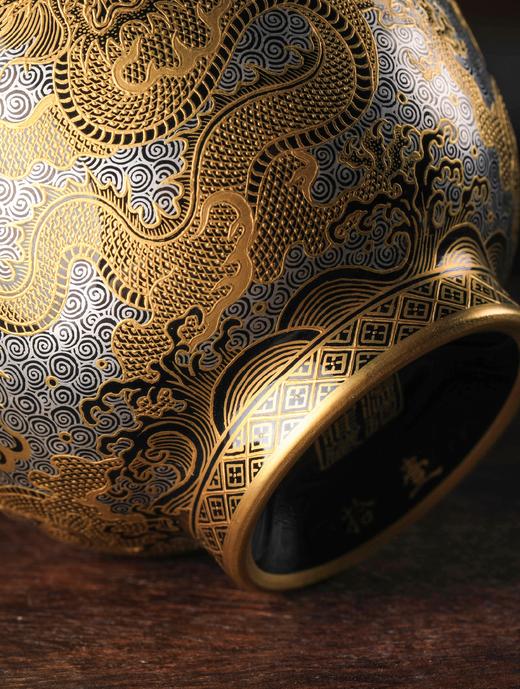 溢珍堂-金龙升渊小盖碗 商品图1