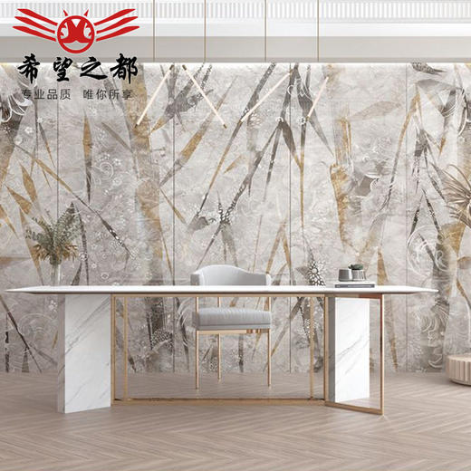 大通体背景规格*800连纹大板大理石岩板2600别墅客厅地板砖亮光 商品图3