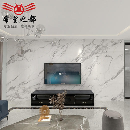 *背景亮光规格通体客厅大理石大岩板大板16002700别墅连纹地板砖 商品图2