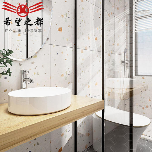 瓷砖仿古砖地砖工程客厅店800x800彩色服装奶茶防滑水磨石卫生间 商品图2