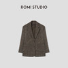 ROMI STUDIO“自我格调”*绵羊毛复古格纹宽松西装外套 431W9171 商品缩略图0