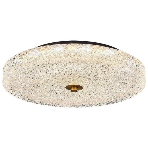 大气圆形法式吸顶灯轻奢创意灯具房间北欧卧室创意全铜水晶玻璃 商品图4